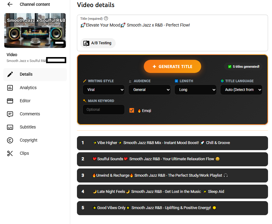 Generate Title with AI